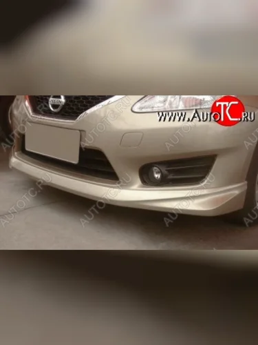 Накладка на передний бампер CT Nissan Tiida 2 C12 хэтчбек (2011-2019)