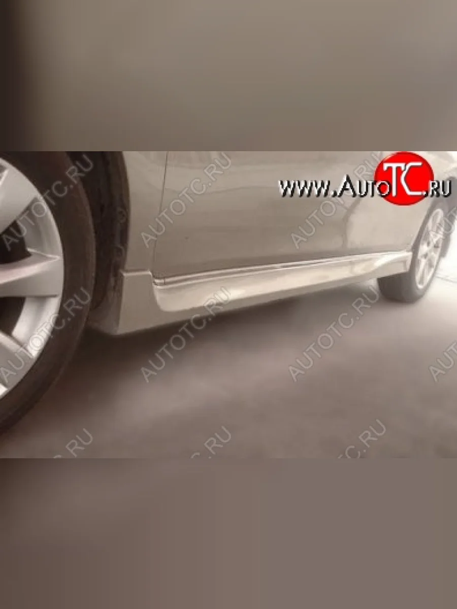 Пороги накладки CT Nissan Tiida 2 C12 хэтчбек (2011-2019) (Неокрашенные)  в Самаре Самарской области