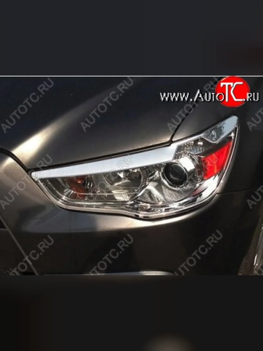 Реснички на фары CT Mitsubishi ASX дорестайлинг (2010-2012) (Неокрашенные)  в Самаре Самарской области