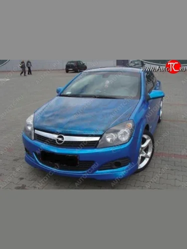 Накладка на передний бампер OPC-Line Opel Astra H GTC хэтчбек 3 дв. дорестайлинг (2004-2006)