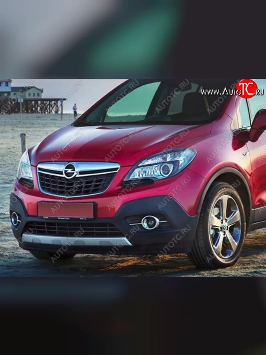 Накладка на передний бампер CT Opel Mokka  дорестайлинг (2012-2016) (Неокрашенная)  в Перми Пермском крае