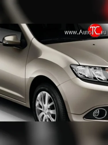 Переднее правое крыло (без отв. под повторитель) Стандартное (Окрашенное) Renault Logan 2 рестайлинг (2018-2025)