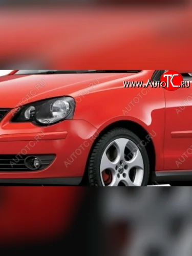 Переднее левое крыло (с отв. под повторитель) Стандартное (Окрашенное) Volkswagen Polo  Mk4 9N1 (2005-2009) рестайлинг седан, хэтчбэк 5 дв. рестайлинг