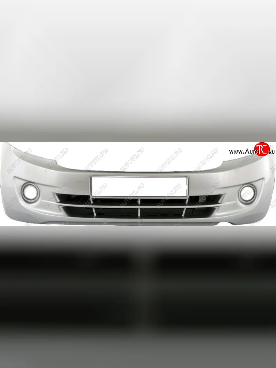Передний бампер Стандартный Лада ВАЗ Гранта 2190 седан  дорестайлинг (2011-2017) (Люкс неокрашенный (c вырезанным отверстием ПТФ))  в Перми Пермском крае