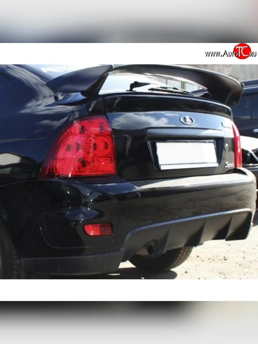 Бампер задний 21728 Priora Sport Лада ВАЗ Приора 2172 хэтчбек дорестайлинг (2008-2014) (Неокрашенный)  с доставкой в г. Керчь