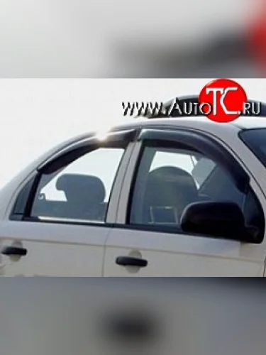 Комплект дефлекторов окон (ветровиков) 4 шт. Novline Chevrolet Aveo  T200 (2003-2008) седан