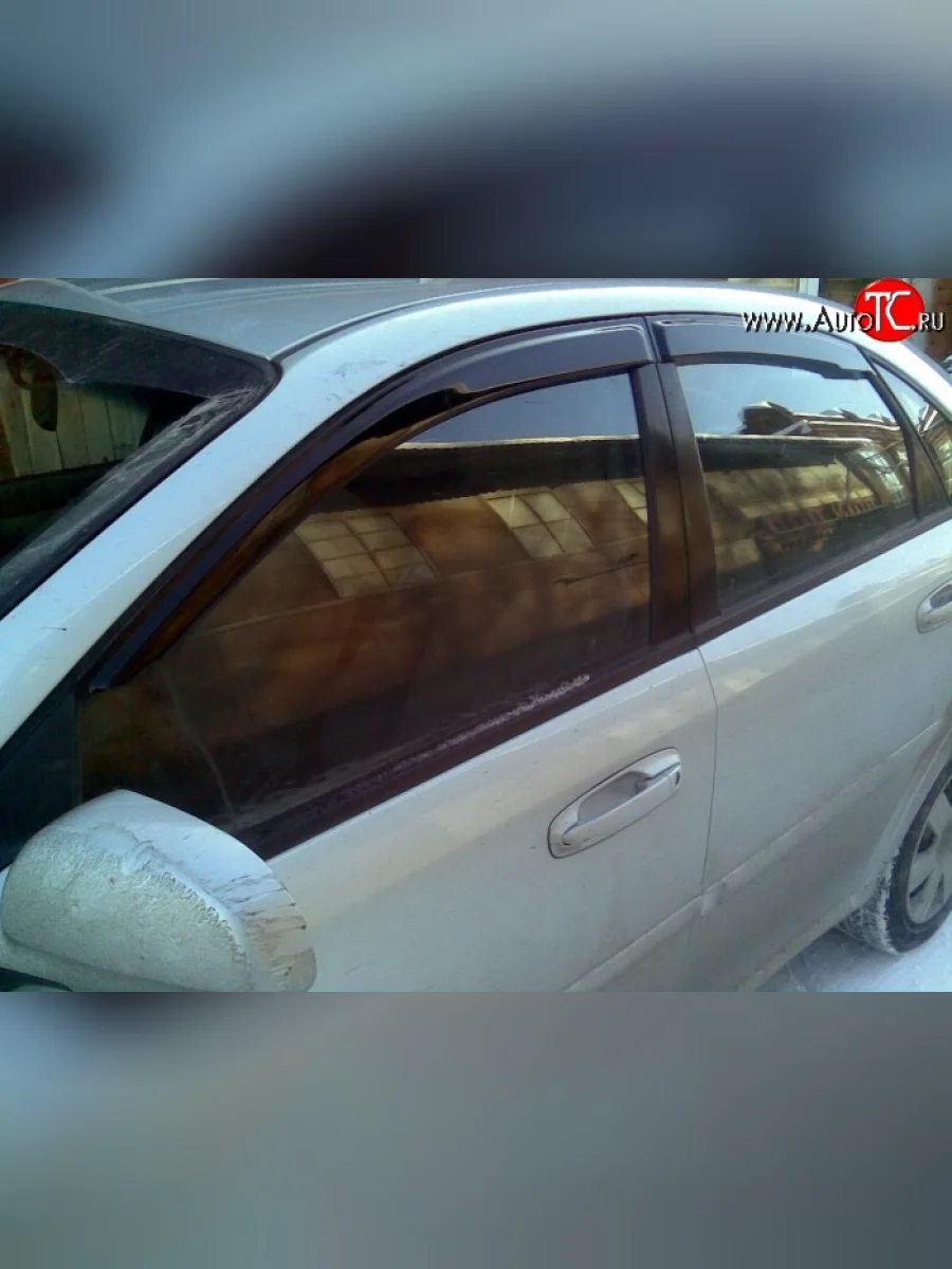 Комплект дефлекторов окон (ветровиков) 4 шт. Novline (литьевой поликарбонат)  Chevrolet Lacetti (2002-2013) седан  в Перми Пермском крае