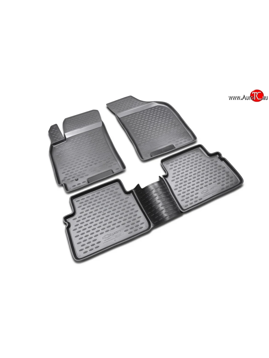 Комплект ковриков в салон Element 4 шт. (полиуретан) Chevrolet Lacetti седан (2002-2013)  в Керчи Республика Крым