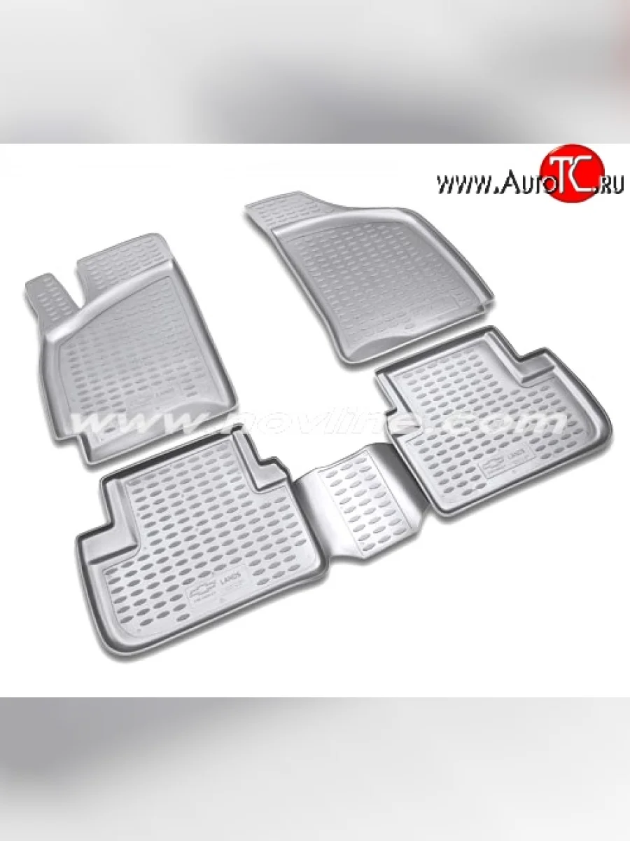 Комплект ковриков в салон Element (полиуретан)  Chevrolet Lanos (2002-2017) T100 (Черный)  в Самаре Самарской области