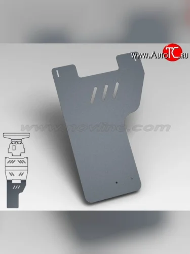 Защита раздаточной коробки Novline (2.8/3.6, АКПП, 3 мм) Chevrolet Trailblazer  GM800 (2012-2016) дорестайлинг