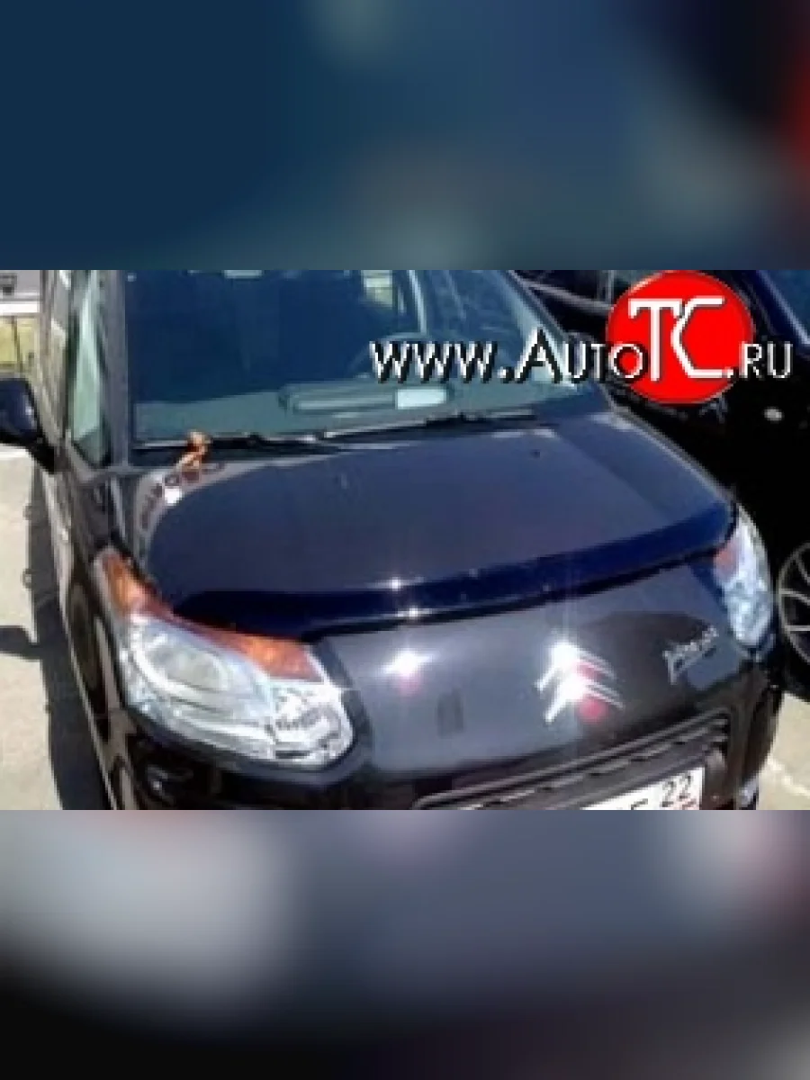Дефлектор капота темный SIM CITROEN C3 Picasso дорестайлинг (2008-2012)  в Перми Пермском крае