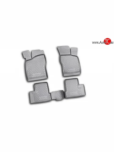 Коврики в салон Element 4 шт. (полиуретан) (Серые) Daewoo Nexia рестайлинг (2008-2015)