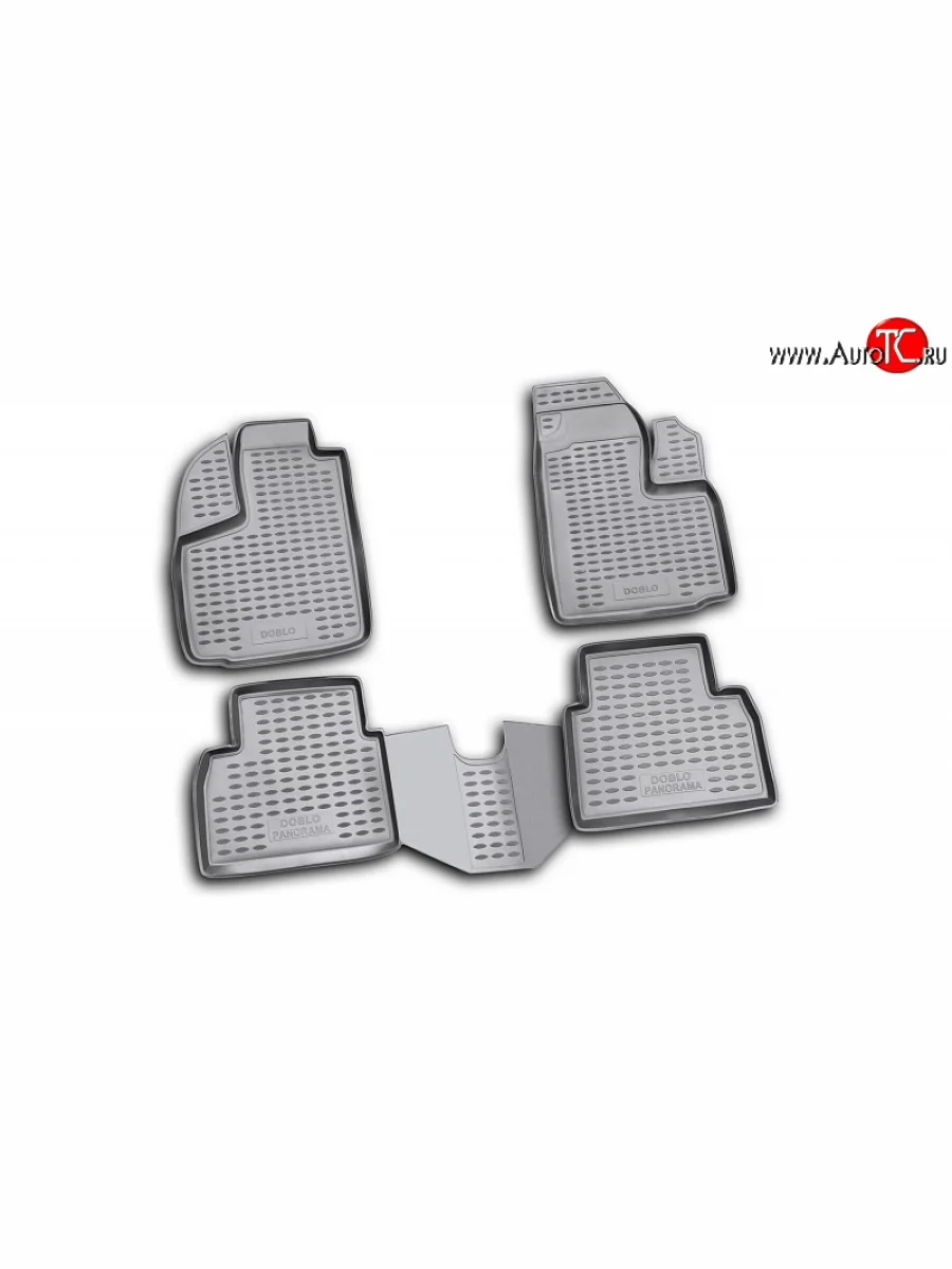 Коврики в салон Element 4 шт. (полиуретан) (Panorama) Fiat Doblo 223 дорестайлинг (2000-2005)  с доставкой в г. Керчь