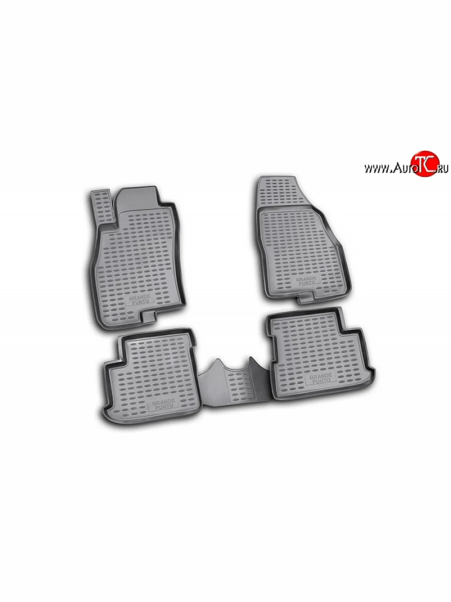 Коврики в салон Element 4 шт. (полиуретан) (5D) Fiat Grande Punto (2005-2012)  в Керчи Республика Крым