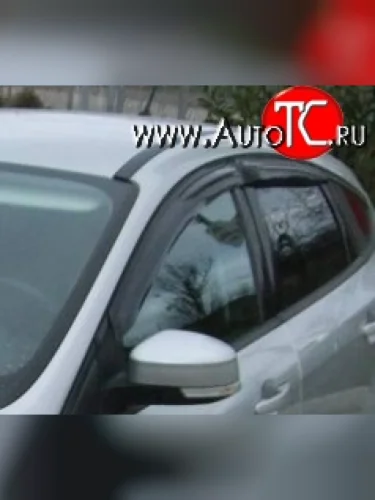 Комплект дефлекторов окон (ветровиков) 4 шт. Novline (литьевой поликарбонат) Ford Focus  2 (2004-2008)  седан дорестайлинг, хэтчбэк 5 дв. дорестайлинг