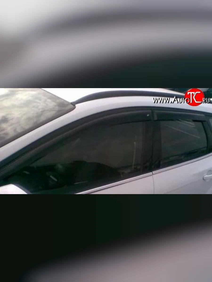 Комплект дефлекторов окон (ветровиков) 4 шт. Novline (литьевой поликарбонат)  Ford Focus (2010-2015) 3  в Перми Пермском крае