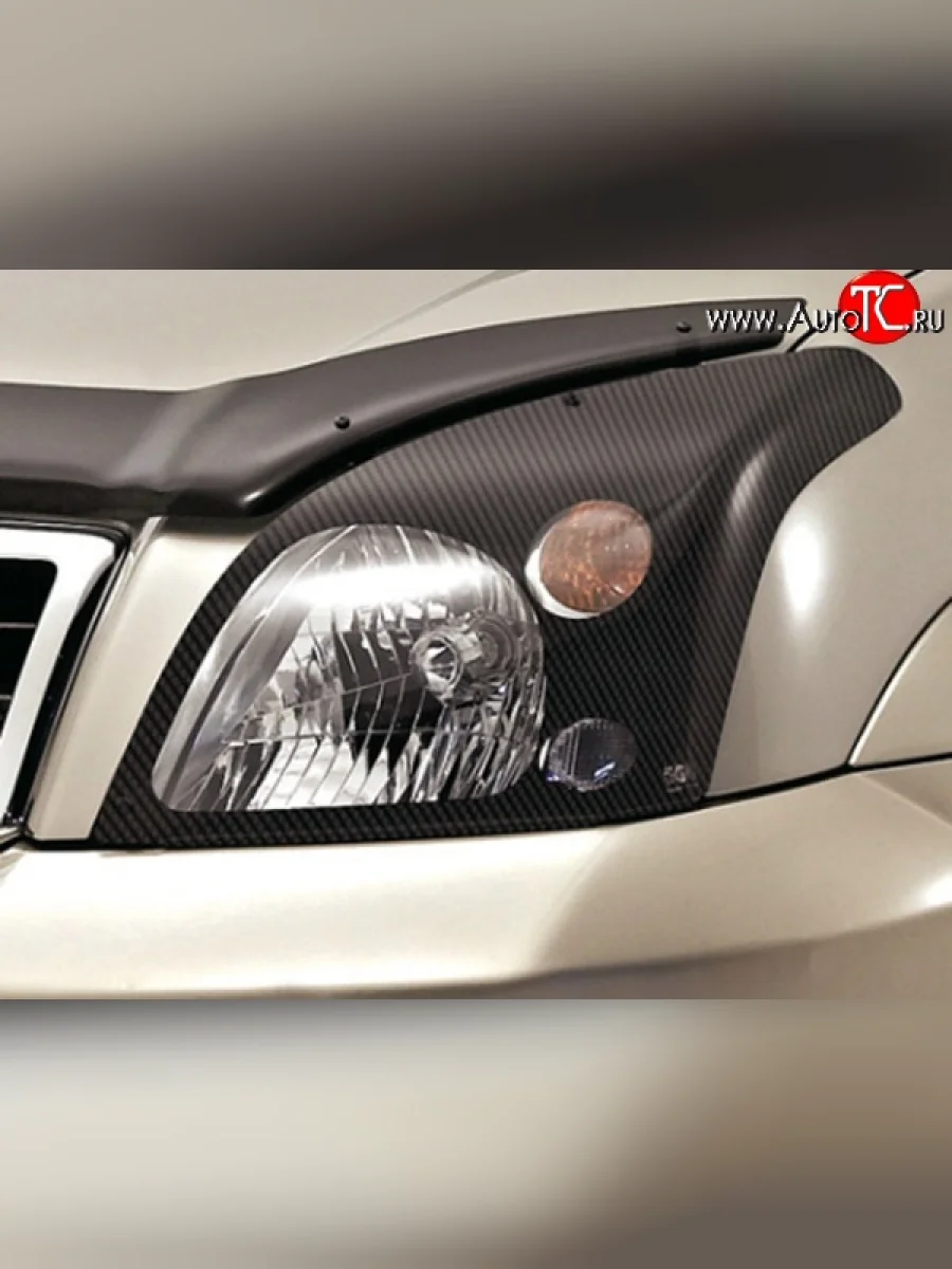 Карбоновая защита передних фар Novline Ford Fusion 1  рестайлинг, хэтчбэк (2005-2012)  в Керчи Республика Крым