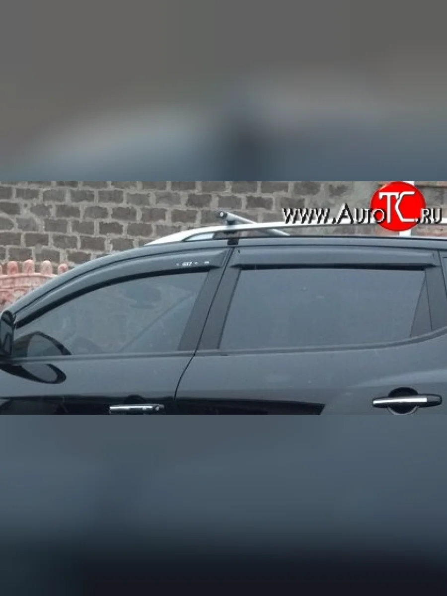 Комплект дефлекторов окон (ветровиков) 4 шт. Cross SIM Geely Emgrand X7 дорестайлинг (2011-2015)  в Керчи Республика Крым