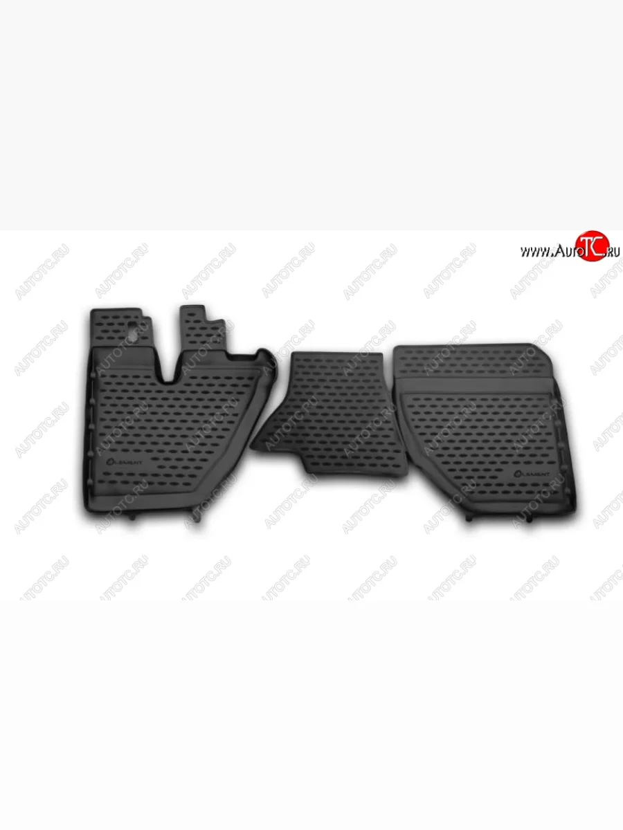 Коврики в салон Element 2 шт. (полиуретан) (EURO IV) Hino 300 (2010-2025) (черный)  в Перми Пермском крае