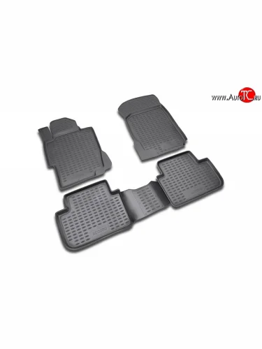 Коврики салона (полиуретан) Element (Черные) Honda Accord  8 CU (2008-2011) седан дорестайлинг