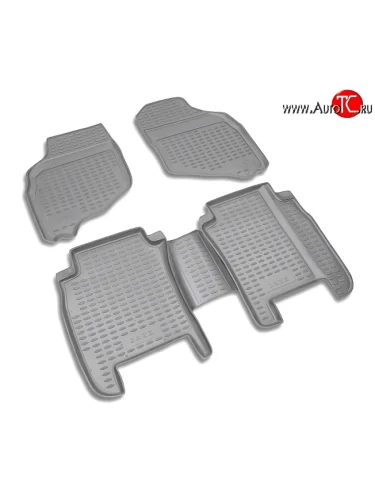 Комплект ковриков в салон Element 4 шт. (полиуретан, серые) Honda Jazz (2001-2008)