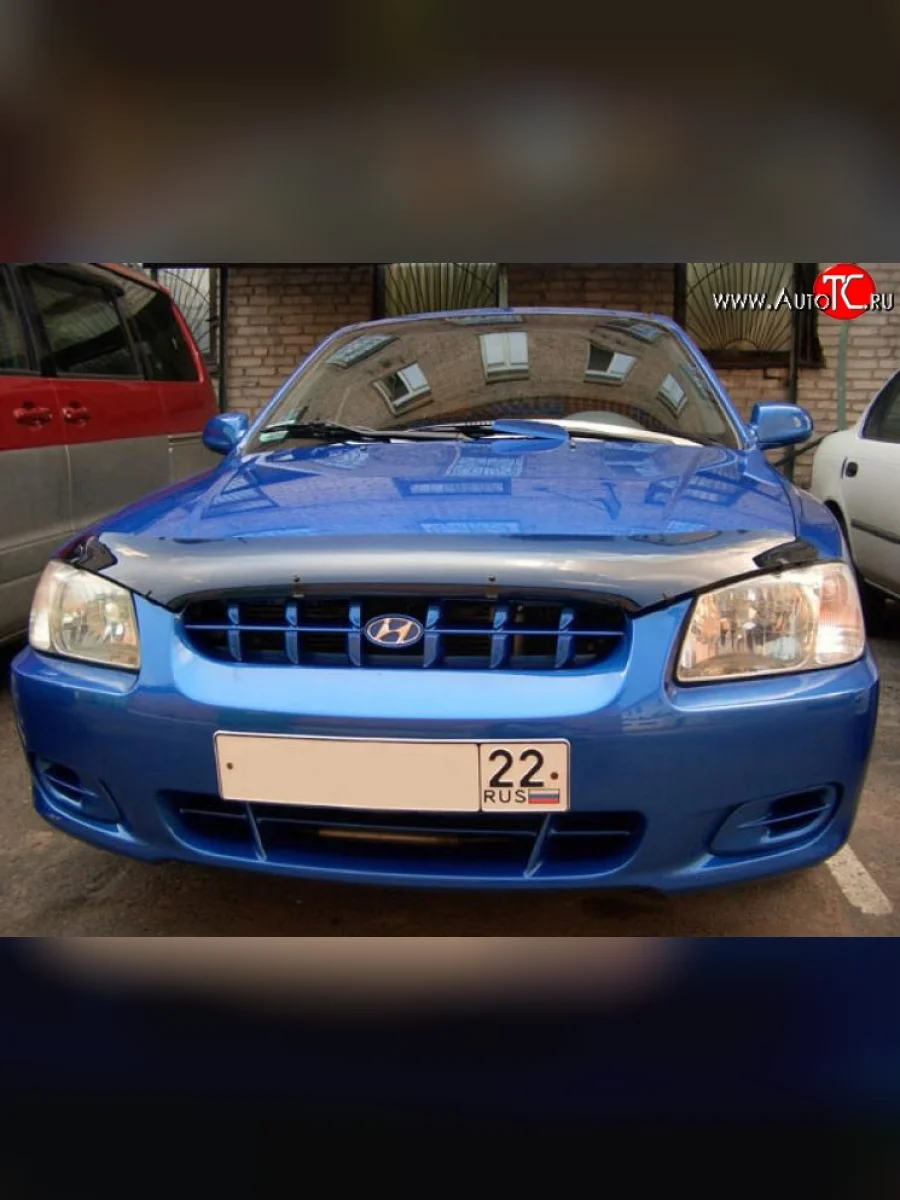 Дефлектор капота NovLine Hyundai Accent 2 LC седан дорестайлинг (ТагАЗ) (1999-2012)  в Керчи Республика Крым