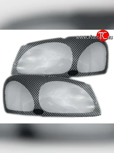 Карбоновая защита передних фар Novline Hyundai Accent  2 LC (1999-2012) седан дорестайлинг (ТагАЗ)