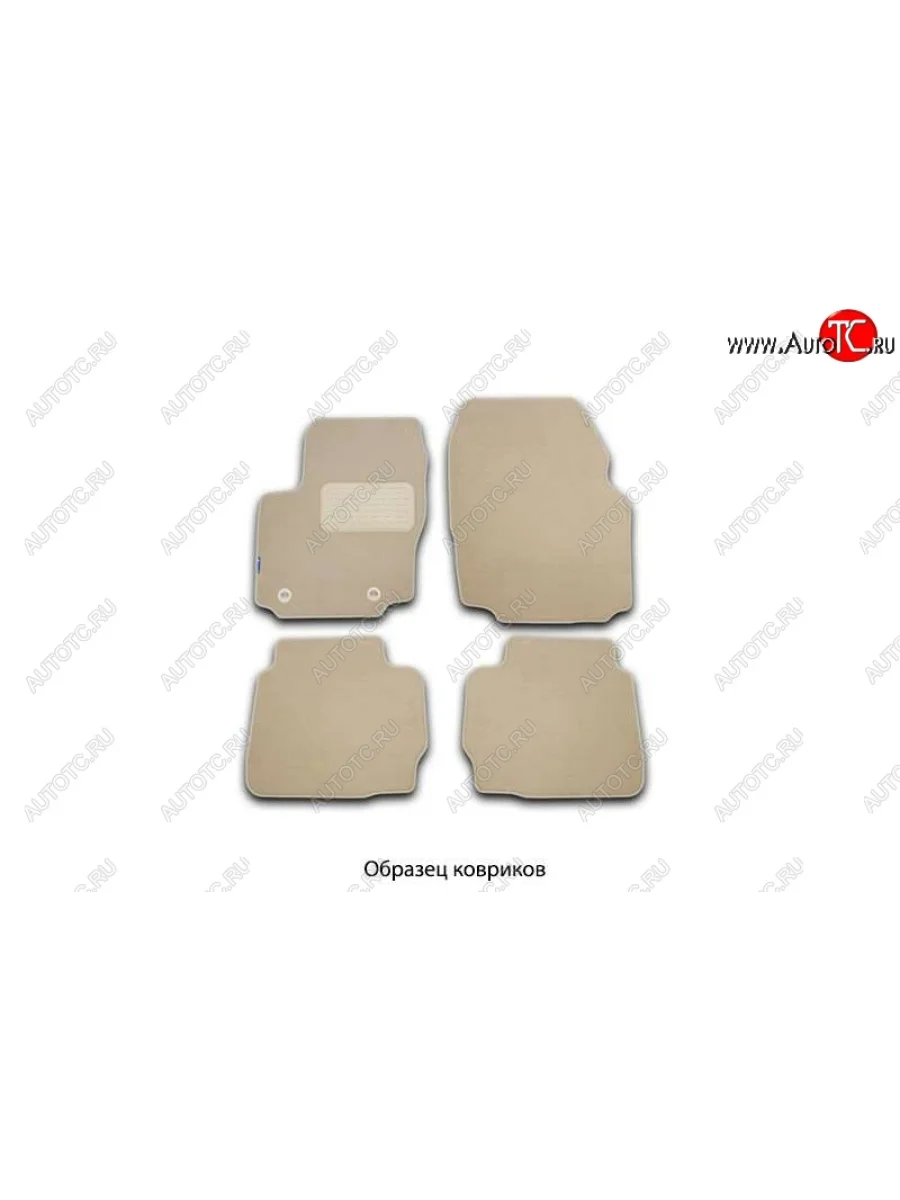 Комплект ковриков в салон Element 5 шт. (текстиль) Hyundai Accent 2 LC седан дорестайлинг (ТагАЗ) (1999-2012) (бежевые)  с доставкой в г. Пермь