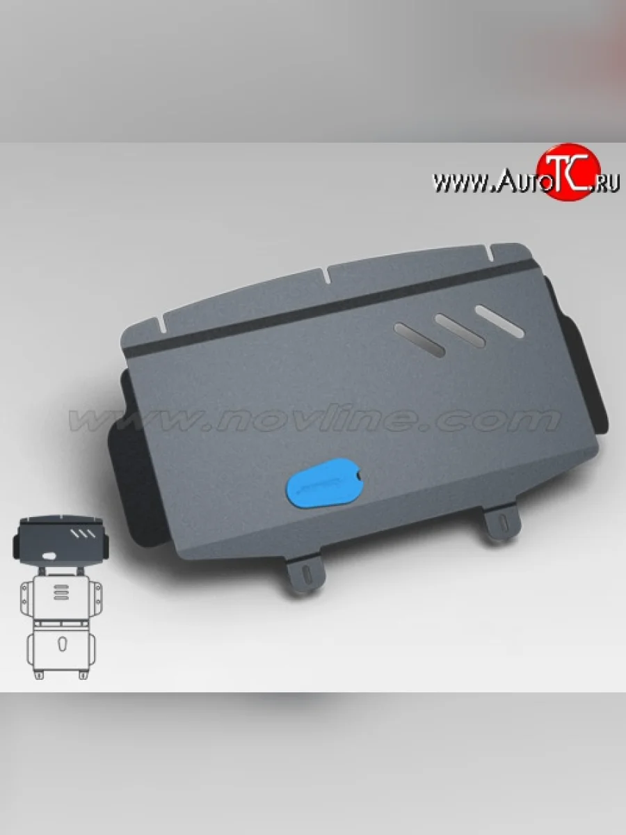 Защита картера двигателя Novline (2.5/2.4, МКПП/АКПП, 3 мм) Hyundai Starex/Grand Starex/H1 TQ дорестайлинг (2007-2013)  с доставкой в г. Пермь