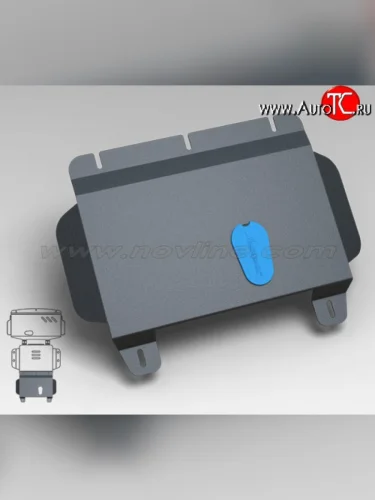 Защита коробки передач Novline (часть 2) (2.5, МКПП, 3 мм) Hyundai Starex/Grand Starex/H1 TQ дорестайлинг (2007-2013)