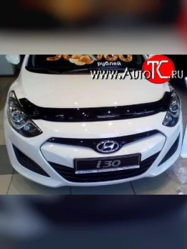 Дефлектор капота NovLine Hyundai I30  2 GD (2011-2017) дорестайлинг универсал, дорестайлинг, хэтчбэк 5 дв., рестайлинг универсал, рестайлинг, хэтчбэк 5 дв.