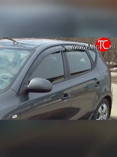 Дефлекторы окон (ветровики) Novline 4 шт. Hyundai I30  2 GD (2011-2017) дорестайлинг универсал, рестайлинг универсал