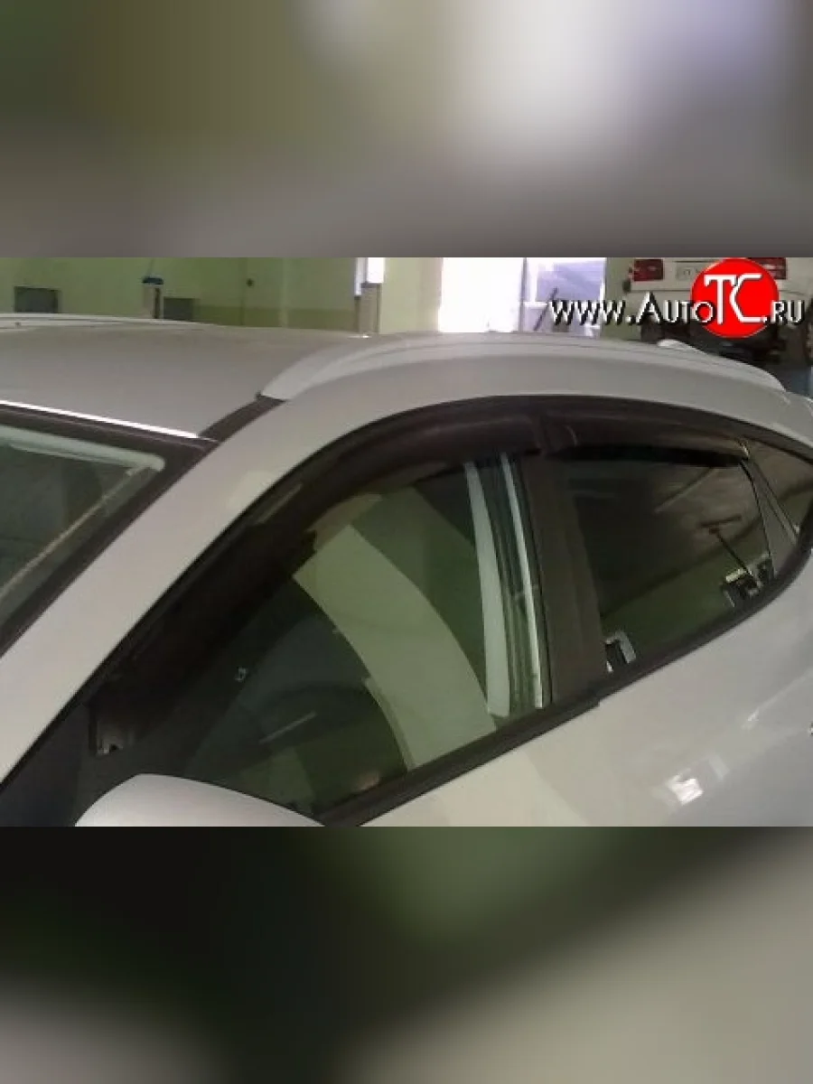 Комплект дефлекторов окон (ветровиков) 4 шт. Novline (литьевой поликарбонат) Hyundai IX35 LM дорестайлинг (2009-2013)  в Воронеже Воронежской области