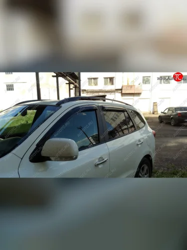 Дефлекторы окон (ветровики) Novline 4 шт Hyundai Santa Fe  CM (2009-2012) рестайлинг