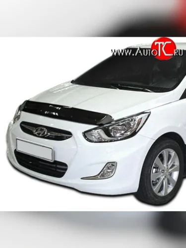 Дефлектор капота NovLine Hyundai Solaris RBr седан дорестайлинг (2010-2014)