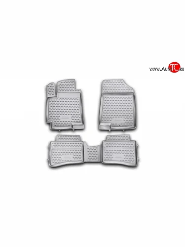 Коврики в салон Element 4 шт. (полиуретан) хетчбек Hyundai Solaris RBr седан дорестайлинг (2010-2014)