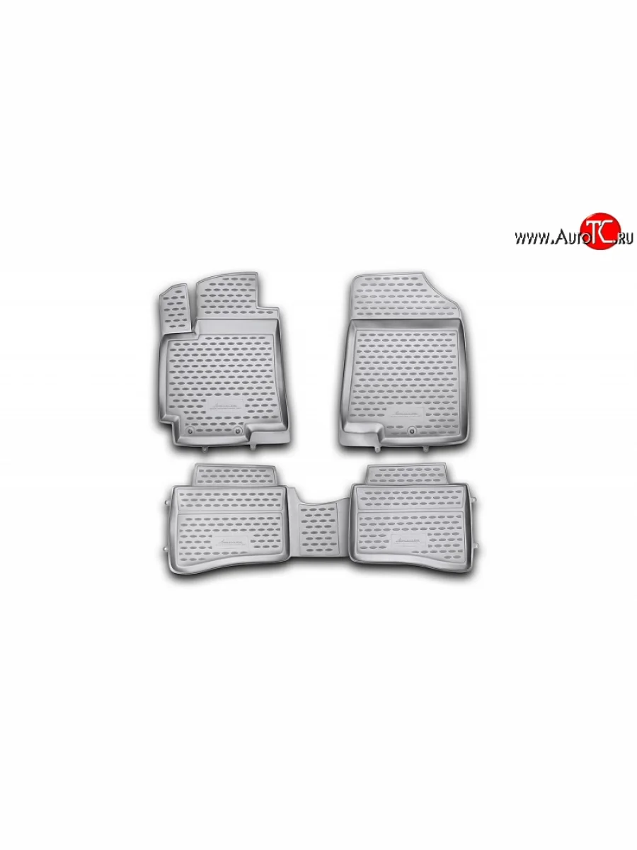 Коврики в салон Element 4 шт. (полиуретан) хетчбек Hyundai Solaris RBr седан рестайлинг (2014-2017)  с доставкой в г. Керчь