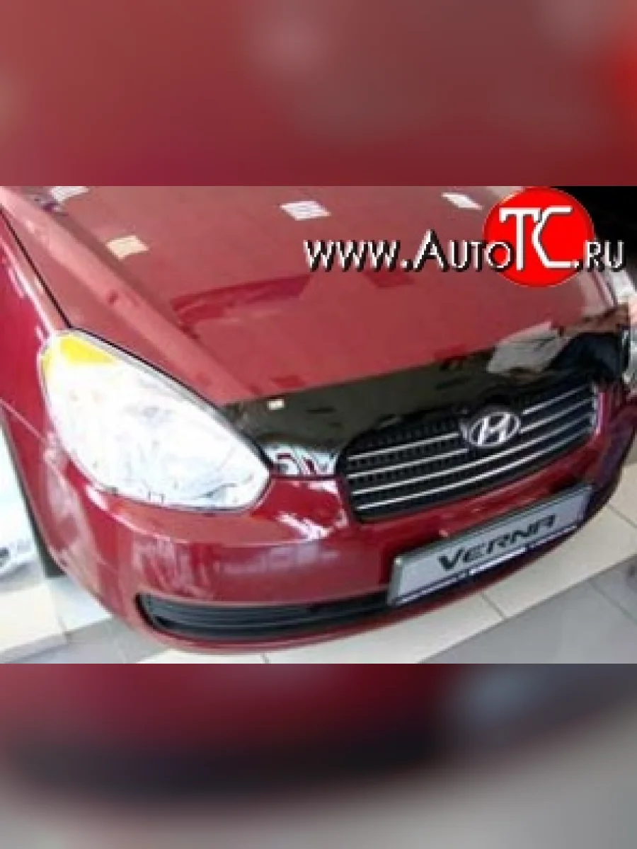 Дефлектор капота NovLine Hyundai Verna 2 MC седан (2005-2011)  в Керчи Республика Крым