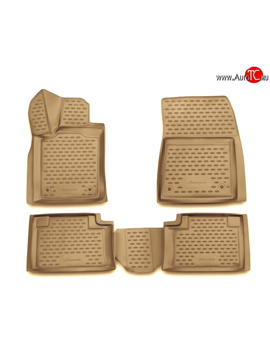 Комплект ковриков в салон (рестайлинг) Element 4 шт. (полиуретан, бежевые) Jeep Grand Cherokee WK2 дорестайлинг (2010-2013)  в Самаре Самарской области