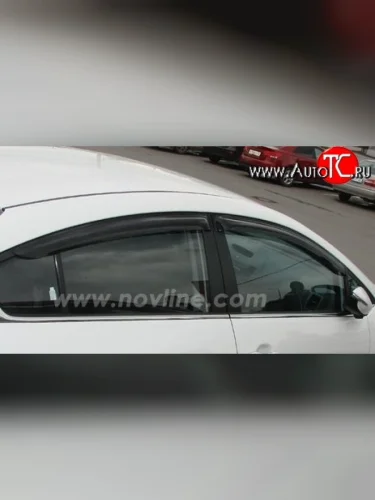 Комплект дефлекторов окон (ветровиков) 4 шт. Novline KIA Cerato  2 TD (2008-2013) седан