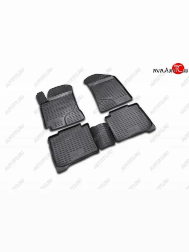 Коврики в салон (полиуретан) Element (Черные) KIA Cerato 1 LD седан дорестайлинг (2003-2007)