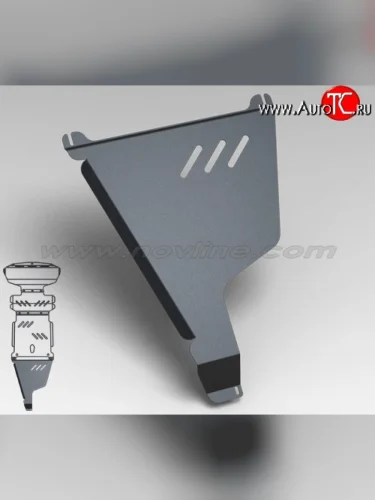 Защита раздаточной коробки Novline (3.8/3.0, АКПП, 3 мм) KIA Mohave HM рестайлинг (2017-2020)