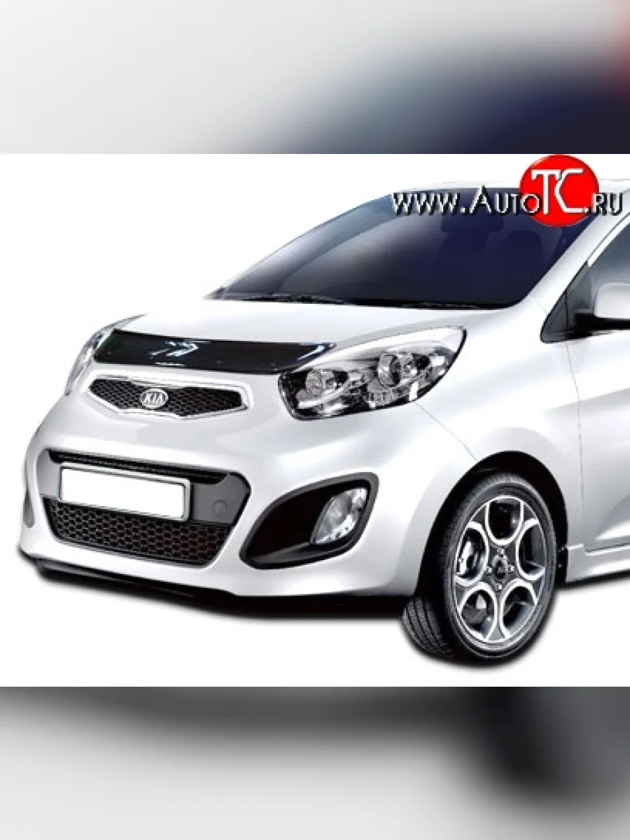 Дефлектор капота NovLine  KIA Picanto (2011-2017) 2 TA хэтчбэк 5 дв., 2 TA хэтчбэк 3 дв.  в Самаре Самарской области