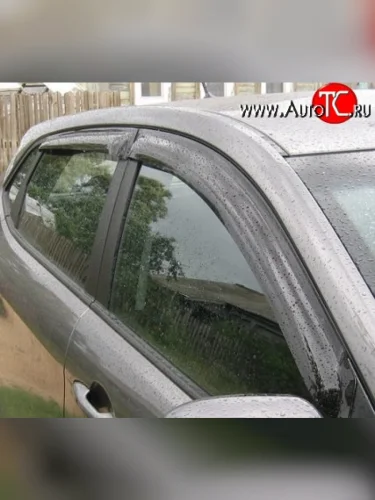 Комплект дефлекторов окон (ветровиков) 4 шт. (хетчбек) SIM KIA Rio  3 QB (2011-2017) хэтчбек 5 дв. дорестайлинг, хэтчбек 5 дв. рестайлинг