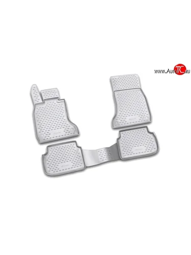 Комплект ковриков в салон Element 4 шт. (полиуретан, серые) KIA Rio 2 JB дорестайлинг седан (2005-2009)