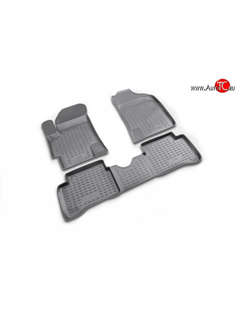 Коврики в салон Element 4 шт. (полиуретан) KIA Rio 2 JB дорестайлинг седан (2005-2009)  в Перми Пермском крае