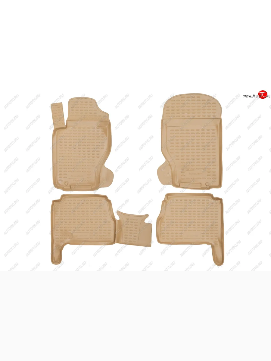 Коврики в салон Element (полиуретан) KIA Sorento BL дорестайлинг (2002-2006) (Бежевые)  с доставкой в г. Керчь
