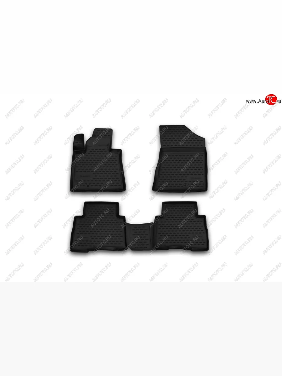 Комплект ковриков в салон Element 4 шт. (полиуретан) KIA Sorento XM рестайлинг (2012-2015)  с доставкой в г. Керчь