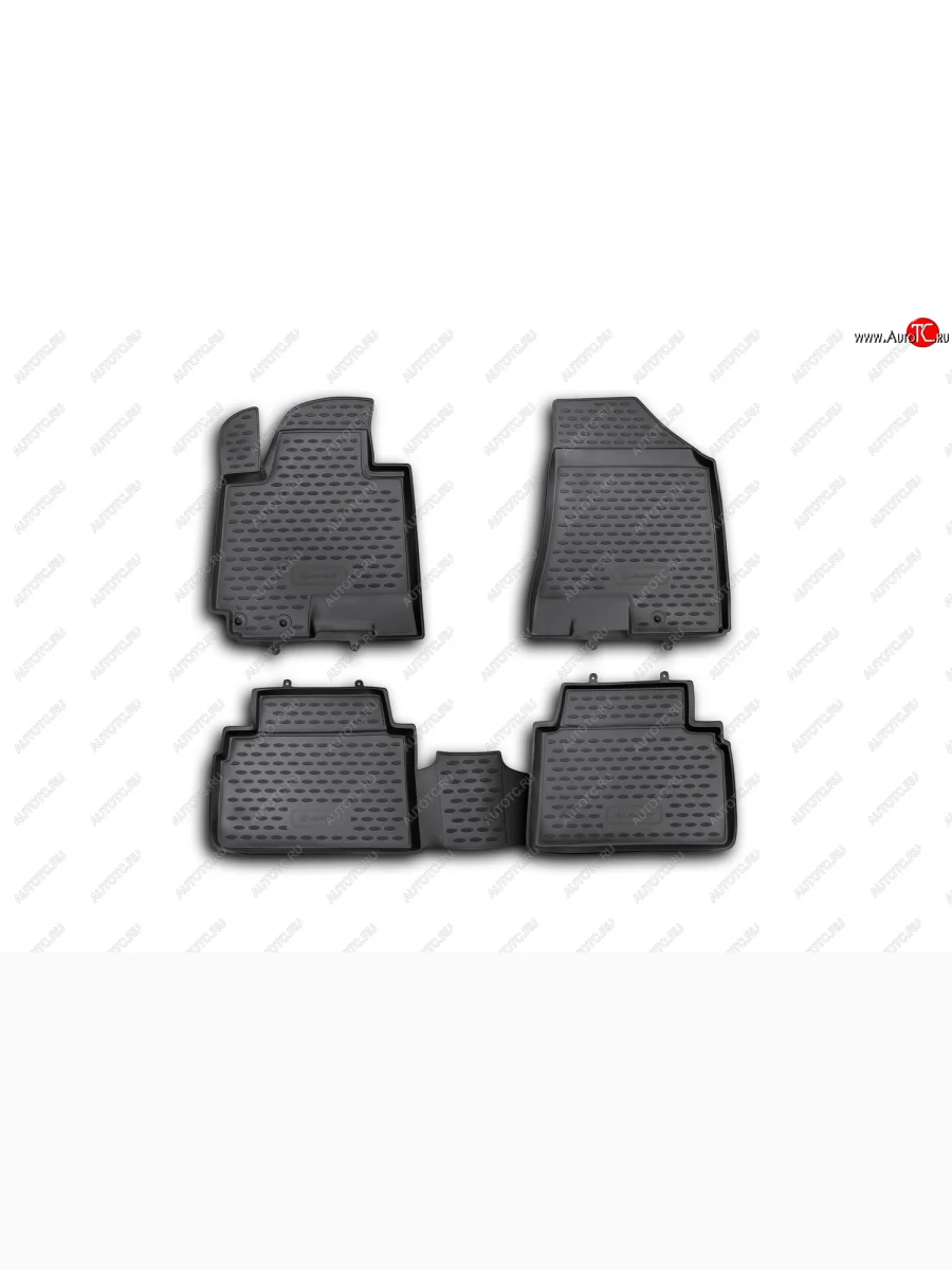 Коврики в салон Element 4 шт. (полиуретан)  KIA Sportage (2010-2016) 3 SL (Черные)  в Керчи Республика Крым