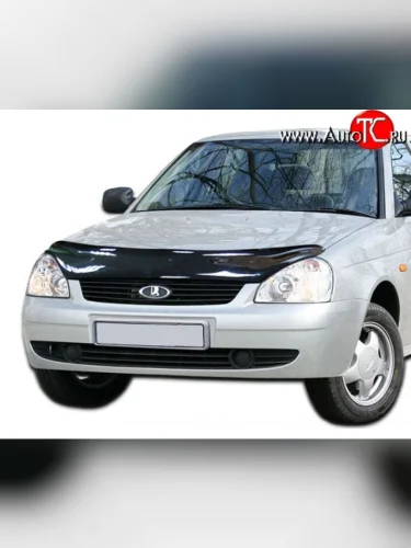 Дефлектор капота NovLine Лада ВАЗ Приора ( 2170,  2171,  2172,  21728) (2007-2018) седан дорестайлинг, универсал дорестайлинг , хэтчбек дорестайлинг, купе рестайлинг, седан рестайлинг, универсал рестайлинг, хэтчбек рестайлин